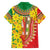 Ethiopian New Year Family Matching Off The Shoulder Long Sleeve Dress and Hawaiian Shirt Enkutatash Adey Abeba Flower Art