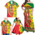 Ethiopian New Year Family Matching Off Shoulder Maxi Dress and Hawaiian Shirt Enkutatash Adey Abeba Flower Art