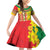 Ethiopian New Year Family Matching Off Shoulder Short Dress and Hawaiian Shirt Enkutatash Adey Abeba Flower Art