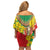 Ethiopian New Year Family Matching Off Shoulder Short Dress and Hawaiian Shirt Enkutatash Adey Abeba Flower Art