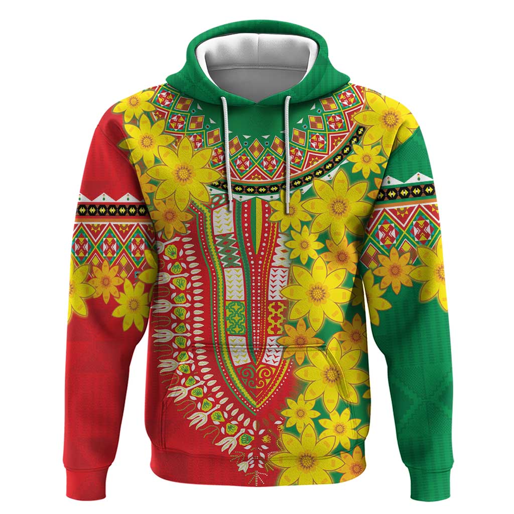 Ethiopian New Year Hoodie Enkutatash Adey Abeba Flower Art