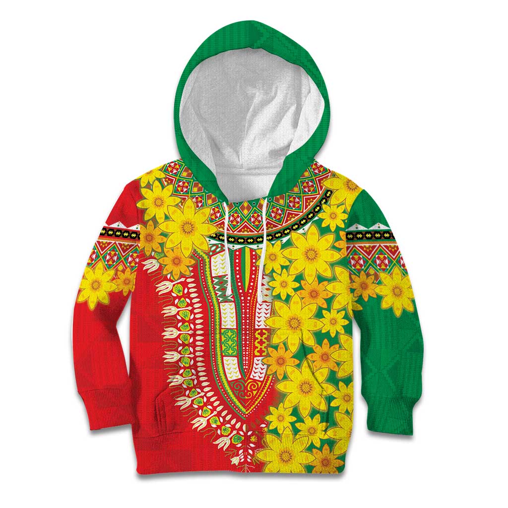 Ethiopian New Year Kid Hoodie Enkutatash Adey Abeba Flower Art