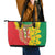 Ethiopian New Year Leather Tote Bag Enkutatash Adey Abeba Flower Art