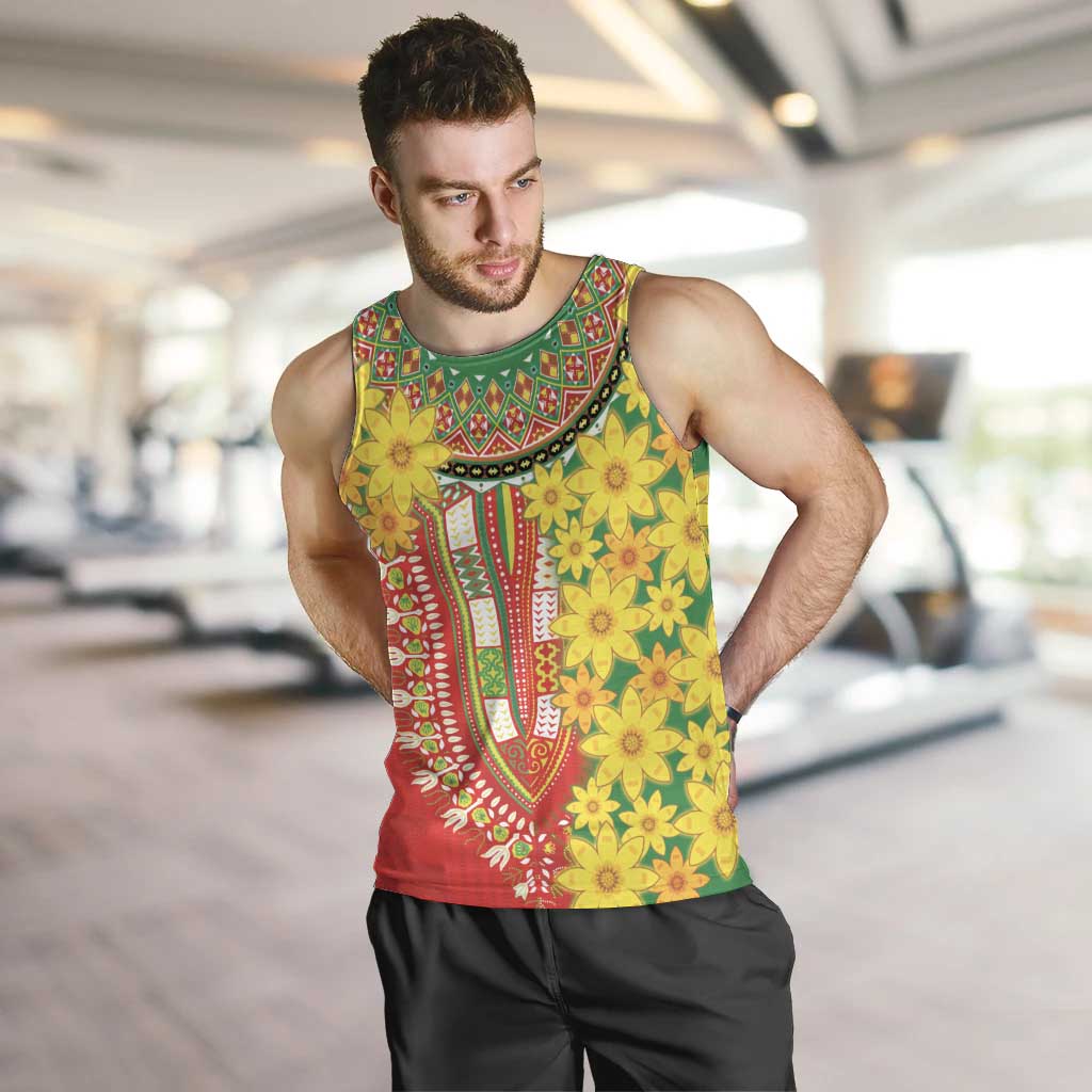 Ethiopian New Year Men Tank Top Enkutatash Adey Abeba Flower Art - Wonder Print Shop