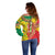 Ethiopian New Year Off Shoulder Sweater Enkutatash Adey Abeba Flower Art