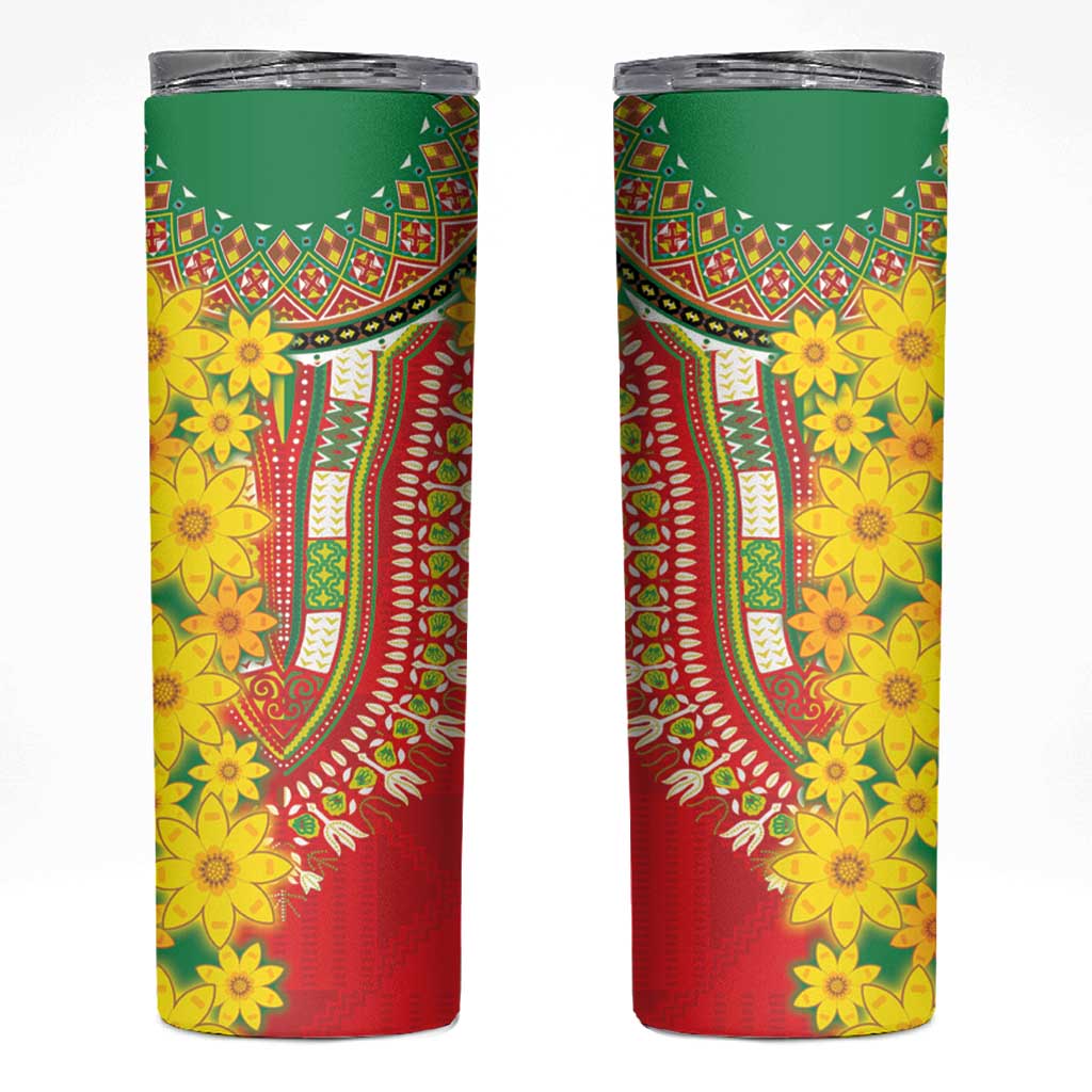 Ethiopian New Year Skinny Tumbler Enkutatash Adey Abeba Flower Art