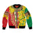 Ethiopian New Year Sleeve Zip Bomber Jacket Enkutatash Adey Abeba Flower Art