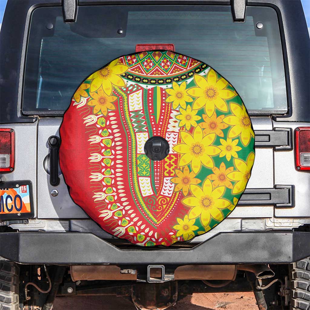 Ethiopian New Year Spare Tire Cover Enkutatash Adey Abeba Flower Art