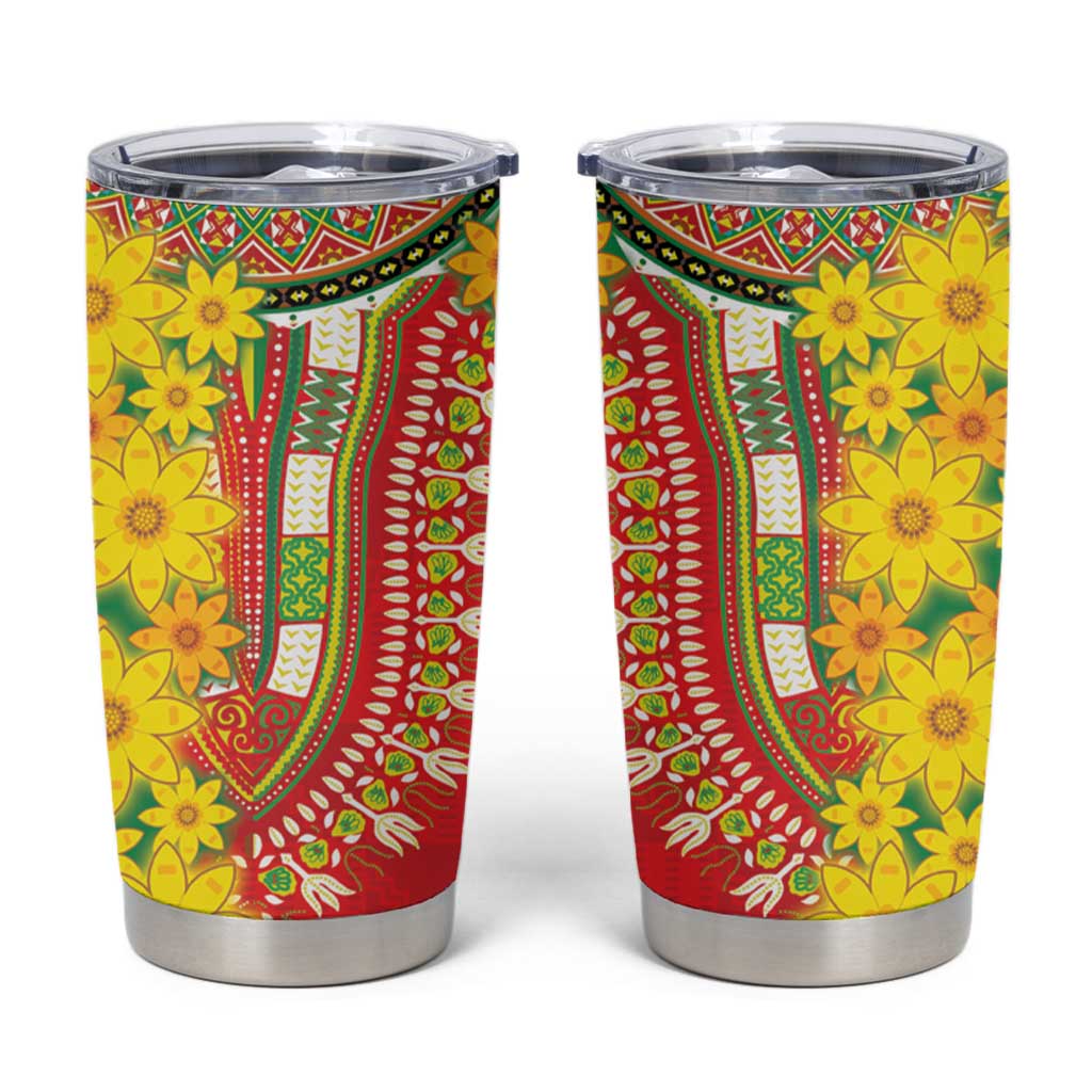 Ethiopian New Year Tumbler Cup Enkutatash Adey Abeba Flower Art