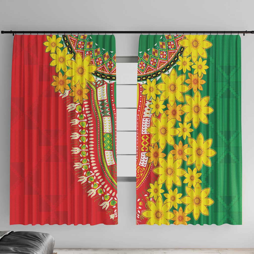 Ethiopian New Year Window Curtain Enkutatash Adey Abeba Flower Art