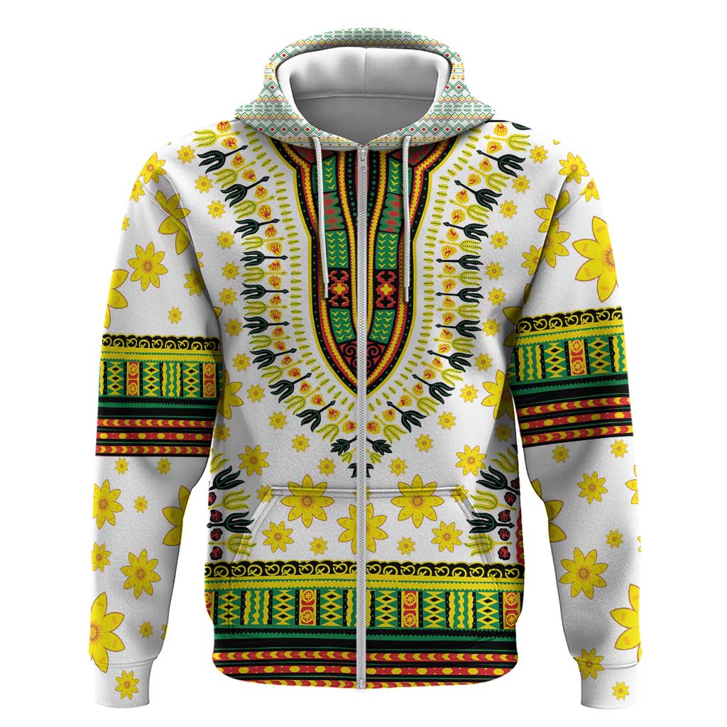 Enkutatash Dashiki and Adey Abeba Zip Hoodie - Wonder Print Shop