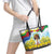 Happy Enkutatash Eritrea Personalized Leather Tote Bag Beautiful Girl Adey Abeba Flower