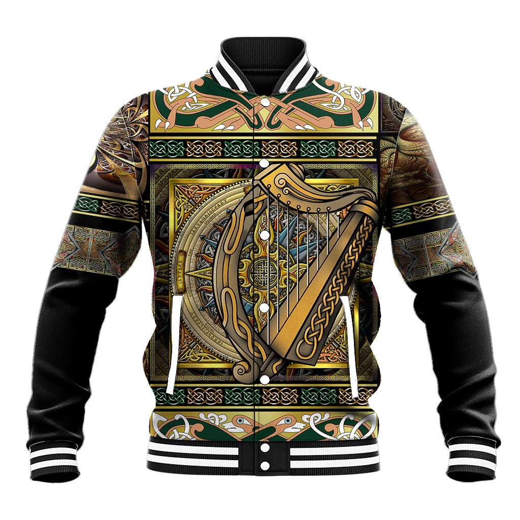 Ireland Shamrock Baseball Jacket Celtic Knot Traditional Irish Symbol LT9 - Wonder Print Shop