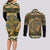 Ireland Shamrock Couples Matching Long Sleeve Bodycon Dress and Long Sleeve Button Shirts Celtic Knot Traditional Irish Symbol LT9 - Wonder Print Shop