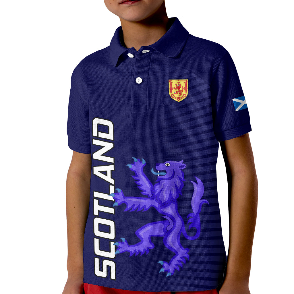 Scotland Rugby Kid Polo Shirt Go Scottish World Cup Sporty Style - Wonder Print Shop