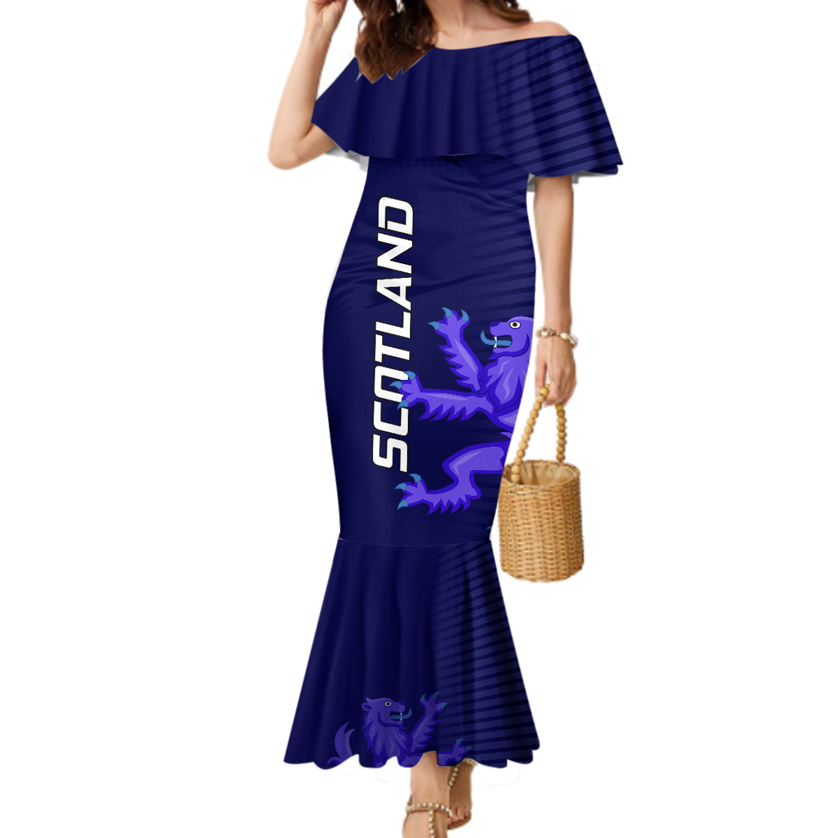 Scotland Rugby Mermaid Dress Go Scottish World Cup Sporty Style - Wonder Print Shop