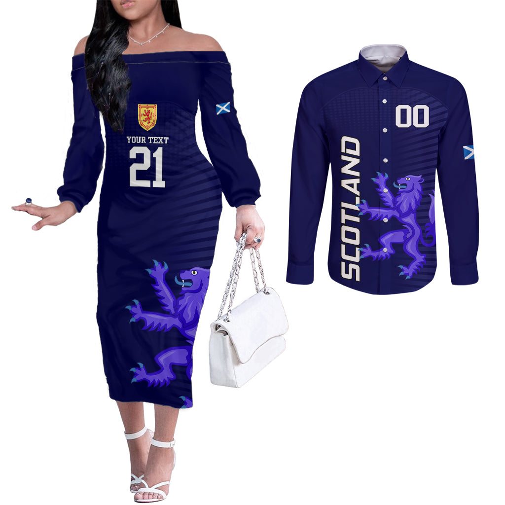 custom-scotland-rugby-couples-matching-off-the-shoulder-long-sleeve-dress-and-long-sleeve-button-shirts-go-scottish-world-cup-sporty-style