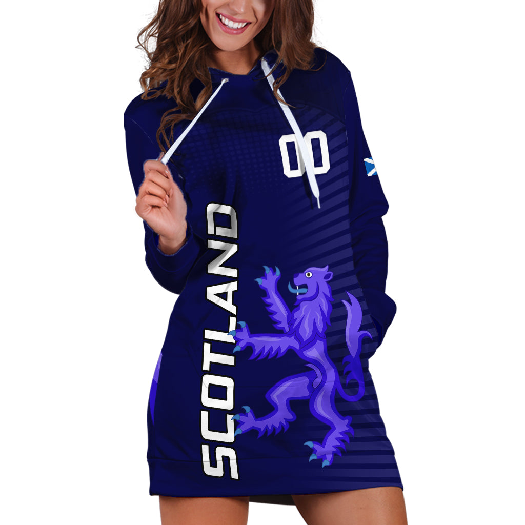 Custom Scotland Rugby Hoodie Dress Go Scottish World Cup Sporty Style - Wonder Print Shop