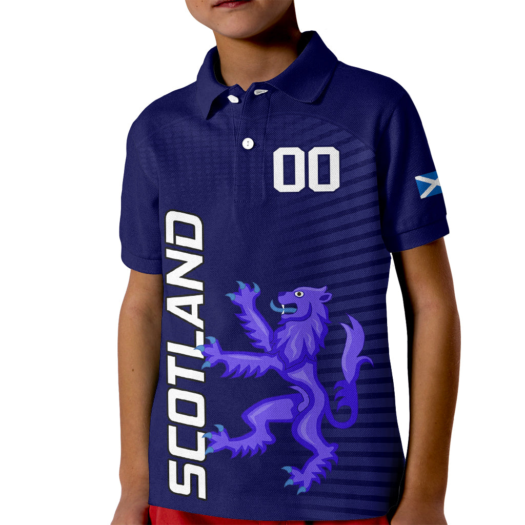 Custom Scotland Rugby Kid Polo Shirt Go Scottish World Cup Sporty Style - Wonder Print Shop