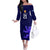 Custom Scotland Rugby Off The Shoulder Long Sleeve Dress Go Scottish World Cup Sporty Style - Wonder Print Shop