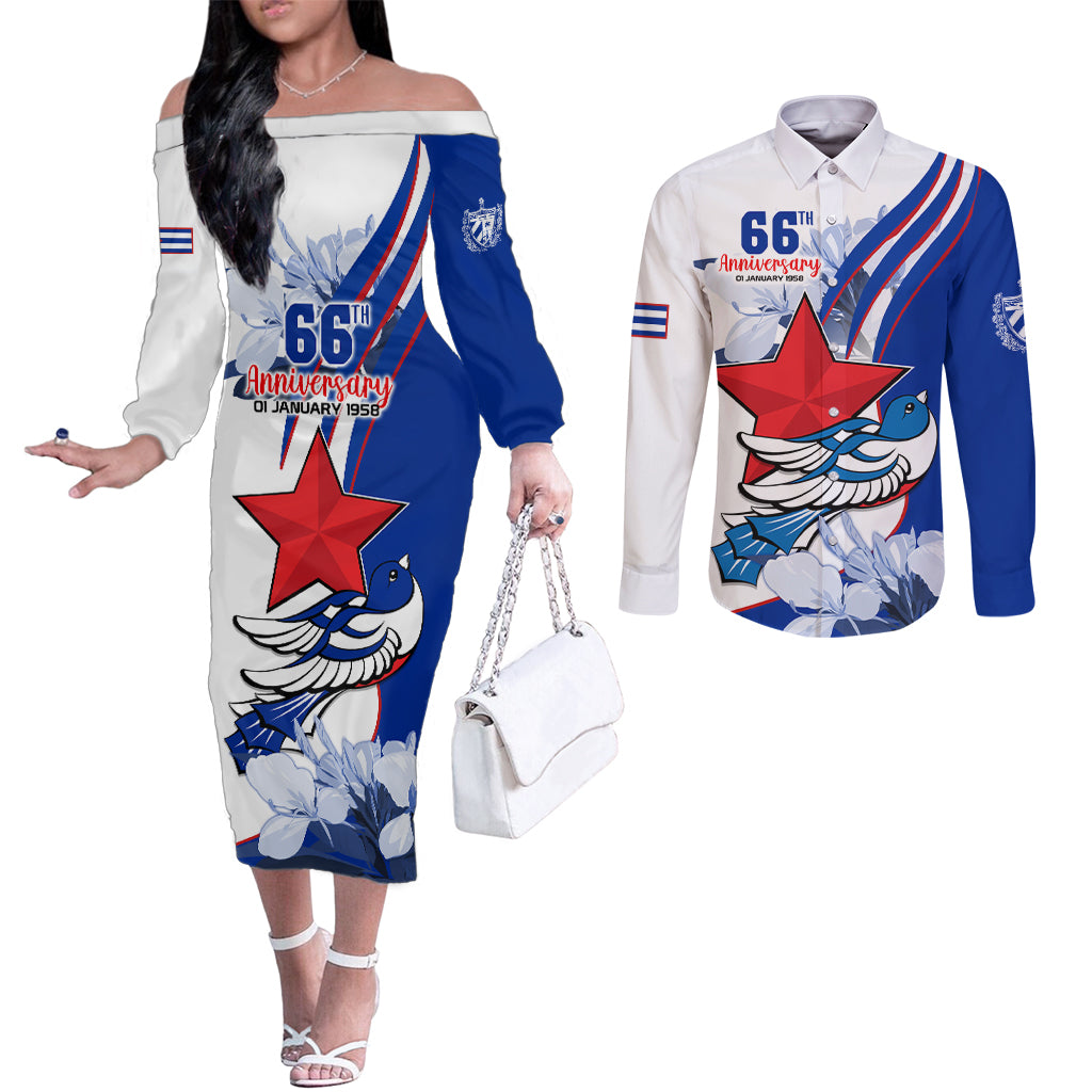 cuba-triumph-of-the-revolution-personalized-couples-matching-off-the-shoulder-long-sleeve-dress-and-long-sleeve-button-shirt-freedom-and-liberty