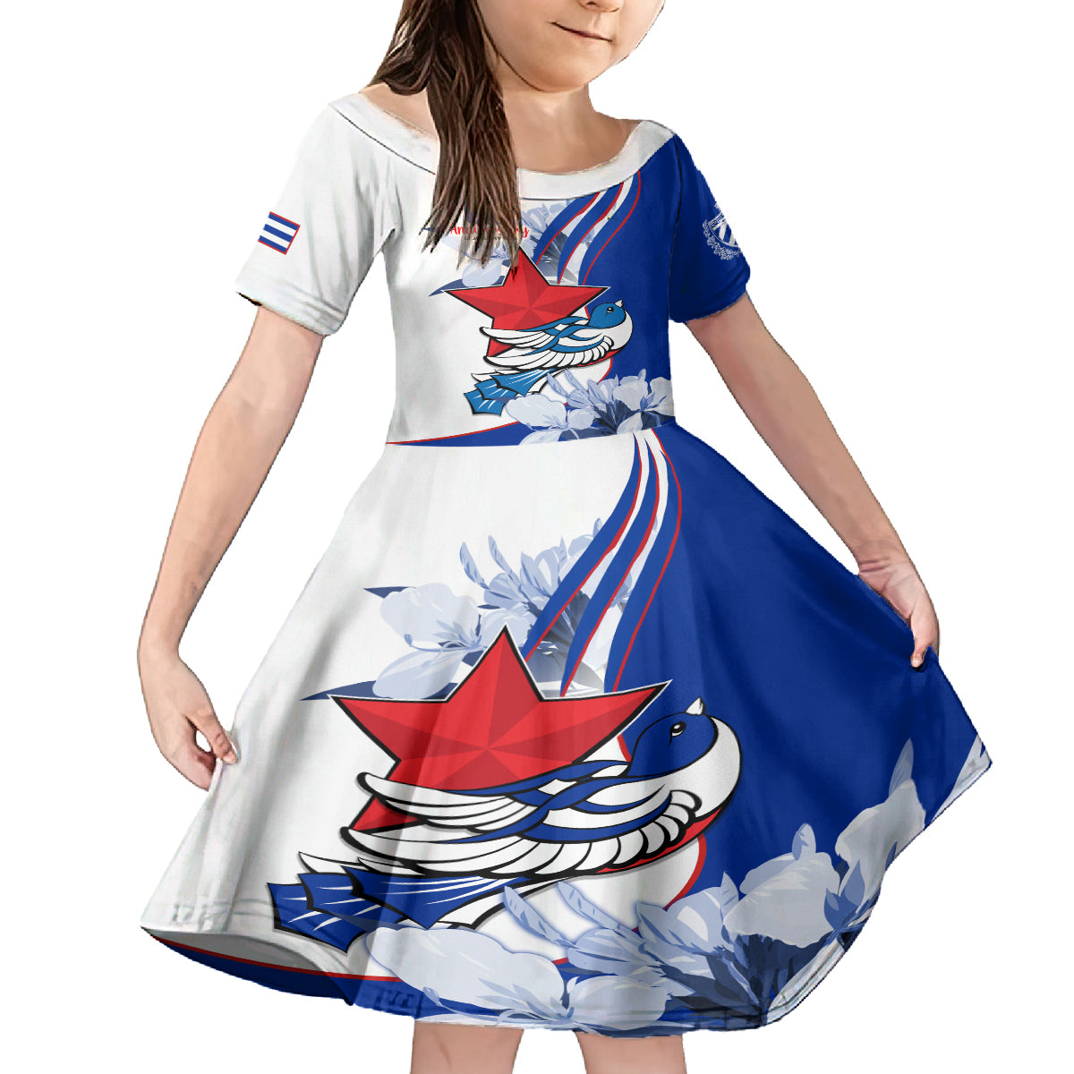 Cuba Triumph of the Revolution Personalized Kid Short Sleeve Dress Freedom And Liberty - Wonder Print Shop