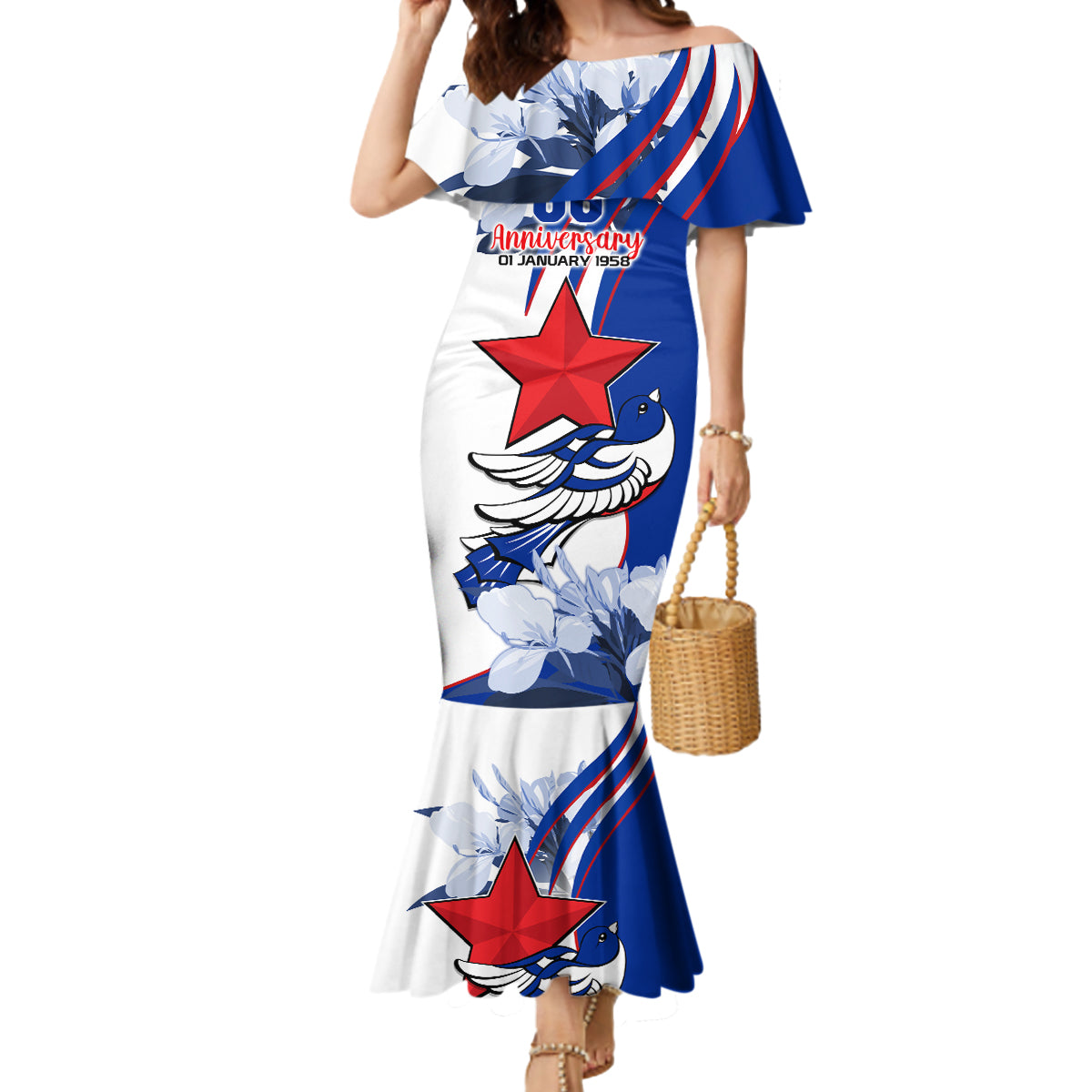 Cuba Triumph of the Revolution Personalized Mermaid Dress Freedom And Liberty - Wonder Print Shop