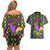 Mardi Gras Glitter Mask with Fleur-de-lis Couples Matching Off Shoulder Short Dress and Hawaiian Shirt LT9 - Wonder Print Shop