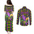 Mardi Gras Glitter Mask with Fleur-de-lis Couples Matching Puletasi and Long Sleeve Button Shirt LT9 - Wonder Print Shop