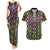 Mardi Gras Glitter Mask with Fleur-de-lis Couples Matching Tank Maxi Dress and Hawaiian Shirt LT9 - Wonder Print Shop