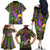 Mardi Gras Glitter Mask with Fleur-de-lis Family Matching Off Shoulder Long Sleeve Dress and Hawaiian Shirt - Wonder Print Shop