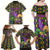 Mardi Gras Glitter Mask with Fleur-de-lis Family Matching Off Shoulder Maxi Dress and Hawaiian Shirt LT9 - Wonder Print Shop