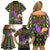 Mardi Gras Glitter Mask with Fleur-de-lis Family Matching Off Shoulder Short Dress and Hawaiian Shirt LT9 - Wonder Print Shop