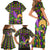 Mardi Gras Glitter Mask with Fleur-de-lis Family Matching Short Sleeve Bodycon Dress and Hawaiian Shirt - Wonder Print Shop