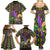 Mardi Gras Glitter Mask with Fleur-de-lis Family Matching Summer Maxi Dress and Hawaiian Shirt - Wonder Print Shop