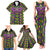 Mardi Gras Glitter Mask with Fleur-de-lis Family Matching Tank Maxi Dress and Hawaiian Shirt - Wonder Print Shop