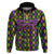 Mardi Gras Glitter Mask with Fleur-de-lis Hoodie - Wonder Print Shop