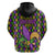 Mardi Gras Glitter Mask with Fleur-de-lis Hoodie - Wonder Print Shop