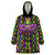 Mardi Gras Glitter Mask with Fleur-de-lis Wearable Blanket Hoodie - Wonder Print Shop