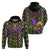 Mardi Gras Glitter Mask with Fleur-de-lis Zip Hoodie - Wonder Print Shop