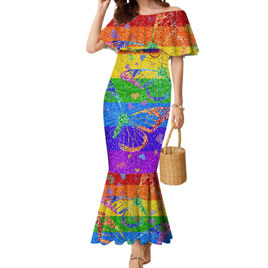 Sydney Mardi Gras Personalized Mermaid Dress Pride Rainbow Glitter Colorful Style - Wonder Print Shop