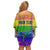 Sydney Mardi Gras Personalized Off Shoulder Short Dress Pride Rainbow Glitter Colorful Style - Wonder Print Shop