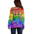 Sydney Mardi Gras Personalized Off Shoulder Sweater Pride Rainbow Glitter Colorful Style