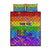 Sydney Mardi Gras Personalized Quilt Bed Set Pride Rainbow Glitter Colorful Style - Wonder Print Shop