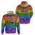 Sydney Mardi Gras Personalized Zip Hoodie Pride Rainbow Glitter Colorful Style - Wonder Print Shop