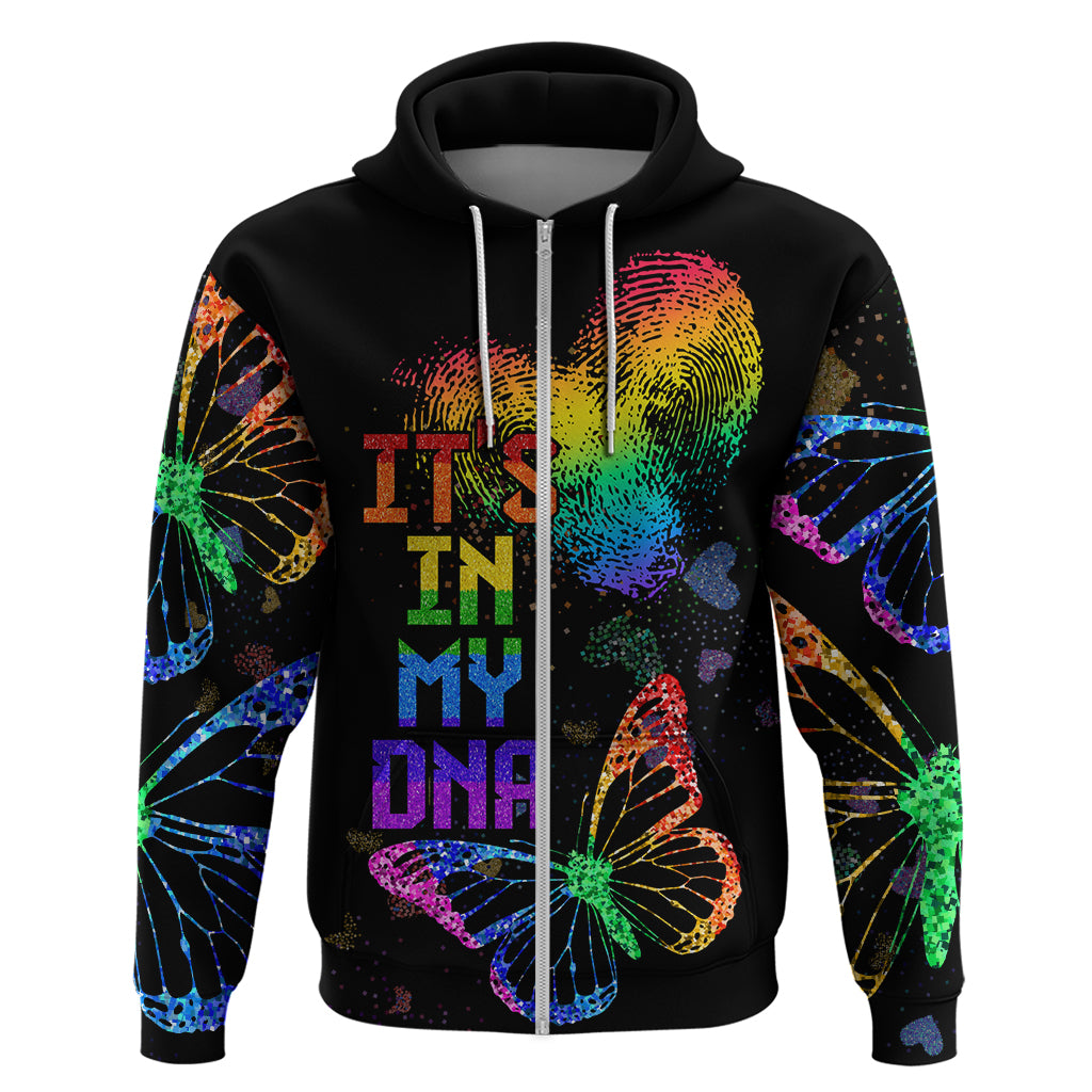 It's In My DNA LGBT History Month Zip Hoodie - Wonder Print Shop