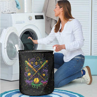 Mardi Gras Dripping Laundry Basket Baseball Ice Cream Drip - Wonder Print Shop