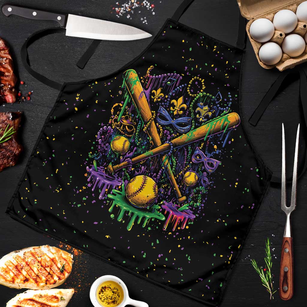 Mardi Gras Dripping Apron Baseball Ice Cream Drip - Wonder Print Shop