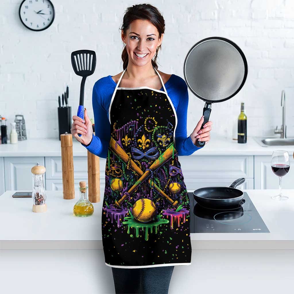 Mardi Gras Dripping Apron Baseball Ice Cream Drip - Wonder Print Shop
