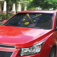 Mardi Gras Dripping Auto Sun Shade Baseball Ice Cream Drip - Wonder Print Shop